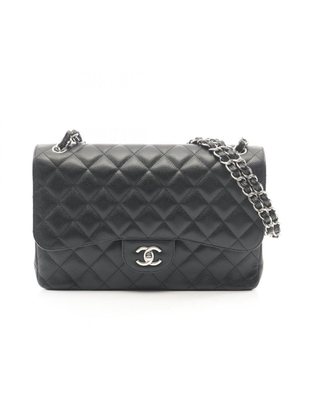 Chanel Shoulder Bag Maxi Quilted 30 Classic Large Double Flap Black Caviar